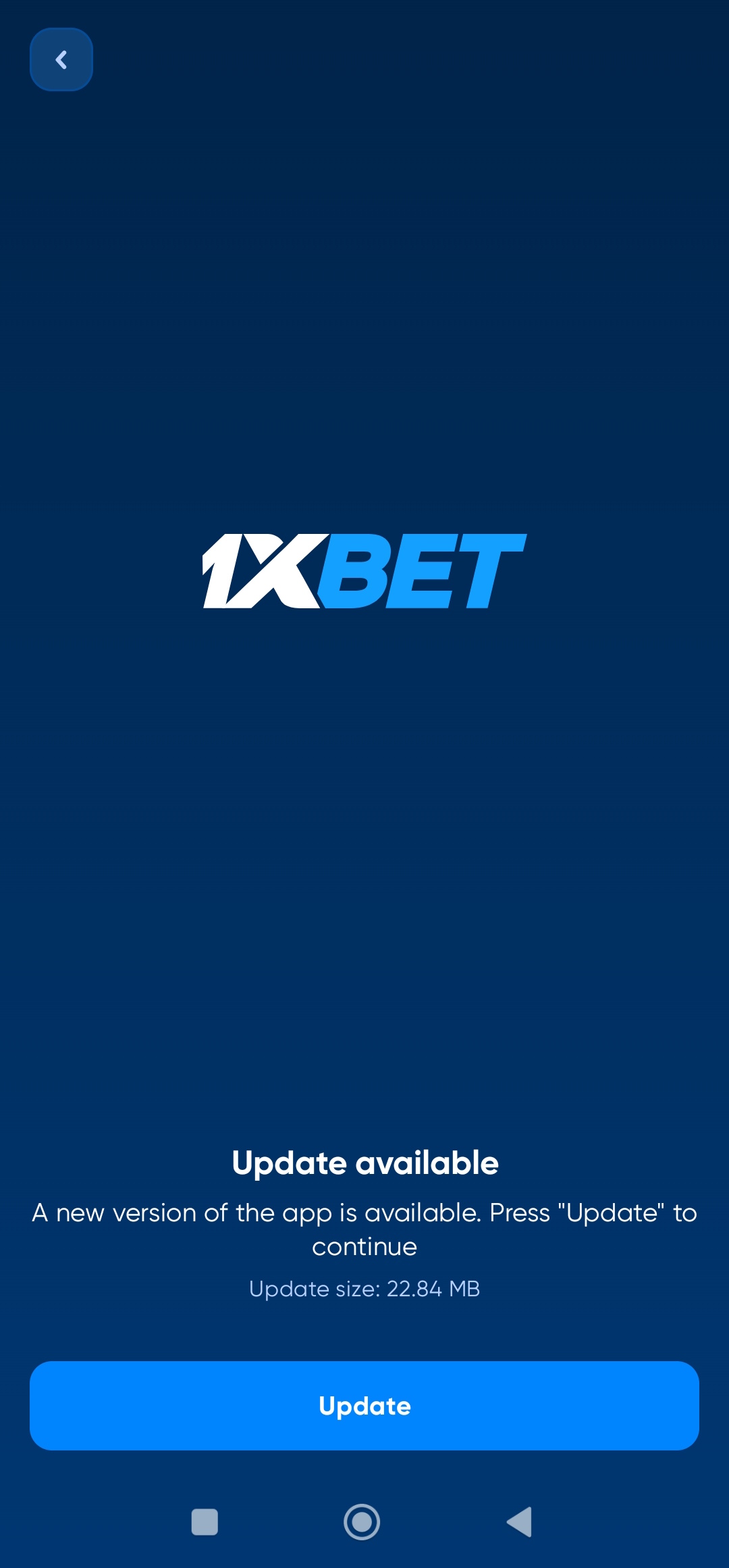 1xBet uptdate